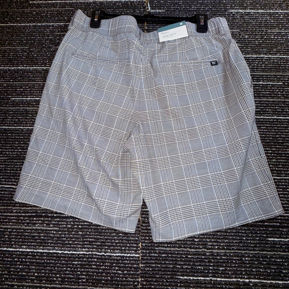 Houston White Plaid Blazer Shorts Set Women M NWT Grey Glen Check Suit - Picture 16 of 16